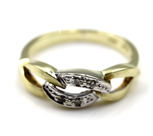 Kaedesigns Genuine New 14ct Yellow Gold Cubic Infinity Ring Size L
