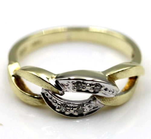 Kaedesigns Genuine New 14ct Yellow Gold Cubic Infinity Ring Size L