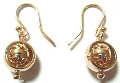 Kaedesigns 9ct 9k 375 yellow, Rose or White Gold Spinning Filigree Belcher Ball Earrings