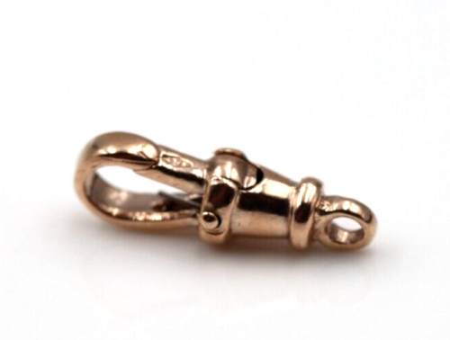 Genuine 9kt 9ct 375 Solid Yellow or Rose Gold Rotating Albert Swivel Clasp 17mm Size