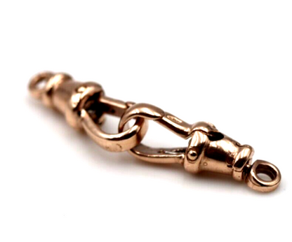 1 PAIR -  Genuine 18kt 18ct Solid Yellow or Rose Gold Rotating Albert Swivel Clasp 17mm Size (Copy)