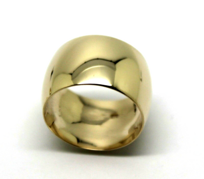 Genuine 12mm 9ct Yellow, Rose or White Gold Full Solid Extra Wide Band Ring Size 13 / Z + 1