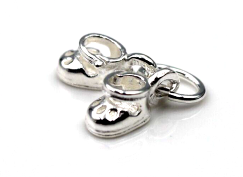 Genuine Sterling Silver 925 Baby Booties Charm / pendant