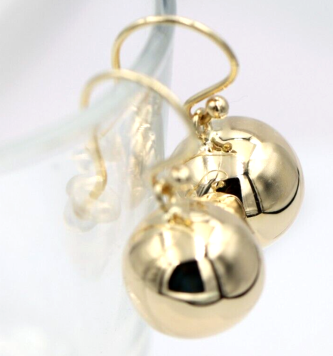 Kaedesigns Genuine 9ct 9kt 375 Yellow, Rose or White Gold 14mm Euro Ball Drop Earrings