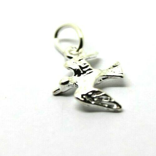 Sterling Silver 925 Small Dove Bird Charm + jump ring