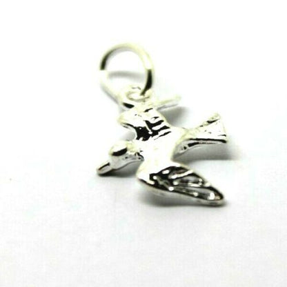 Sterling Silver 925 Small Dove Bird Charm + jump ring