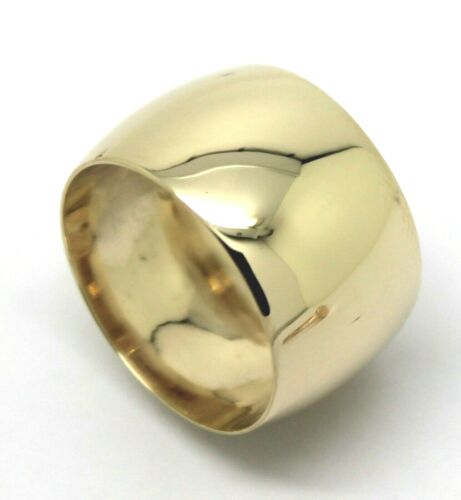 Genuine 12mm 9ct Yellow, Rose or White Gold Full Solid Extra Wide Band Ring Size 13 / Z + 1
