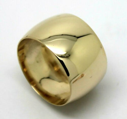 Genuine 12mm 9ct Yellow, Rose or White Gold Full Solid Extra Wide Band Ring Size 13 / Z + 1