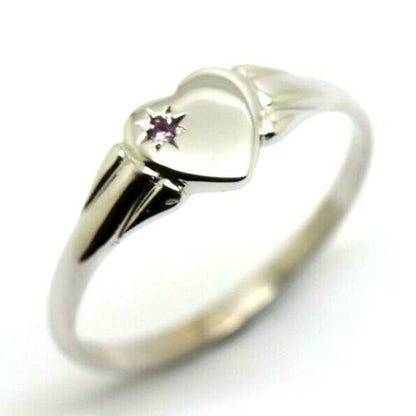 Genuine 9ct 9K Yellow, Rose or White Gold 375, Amethyst (Birthstone Of February) Signet Ring