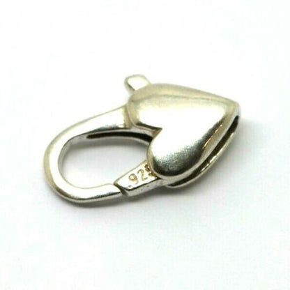 Sterling Silver 925 Heart Polished Parrot / Lobster Clasp