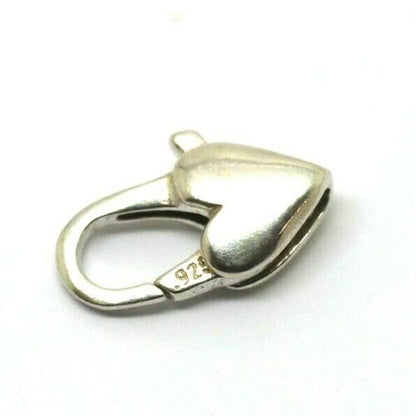 Sterling Silver 925 Heart Polished Parrot / Lobster Clasp