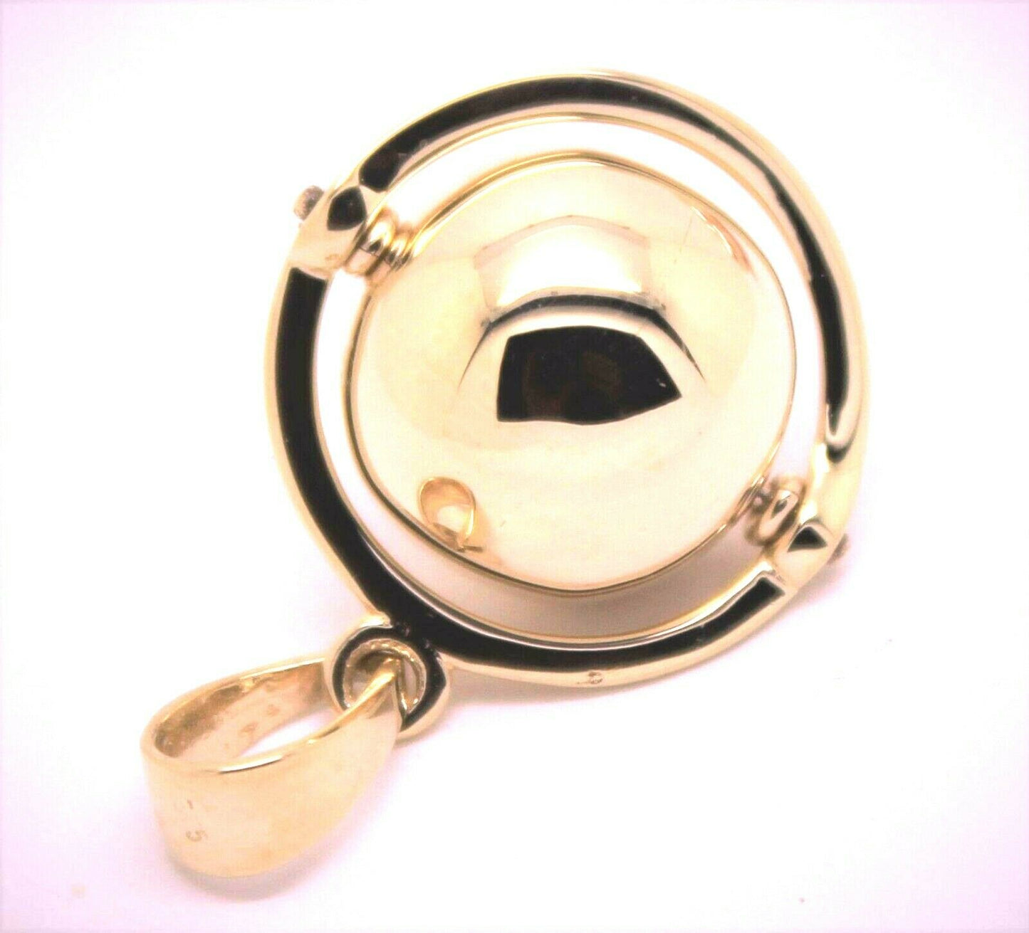 Genuine New Belcher 14mm 9ct 9k 375 Yellow, Rose or White Gold Ball Drop Pendant