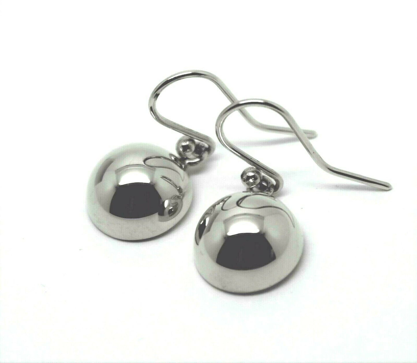 Genuine 9kt 9ct 375 Solid Yellow, Rose & White Gold 12mm Half Plain Ball Earrings